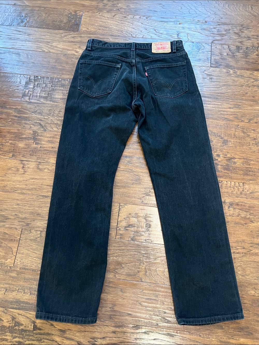 Levi's Black 505  relaxed fit jeans 34 x 34(32.5”)